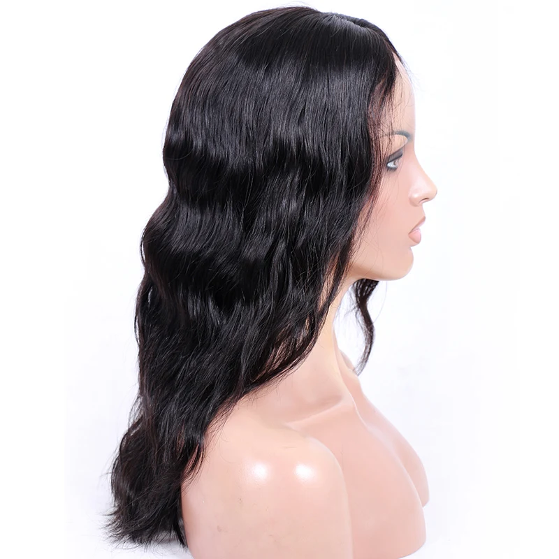 

Black Choppy Bob Style Middle Part Human Hair Lace Wigs