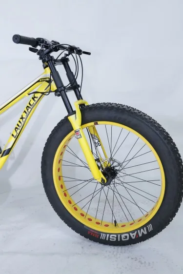 yellow fat tire bike