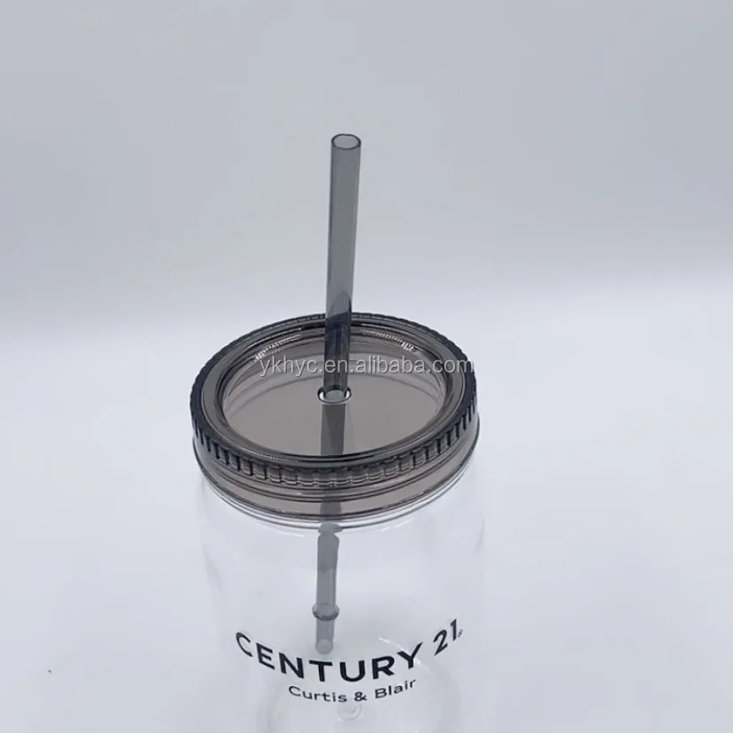 20 Oz Mason Jar Wth Matching Straw,Food Grade Single Wall Mason Jar Screw On Lid,Wholesales