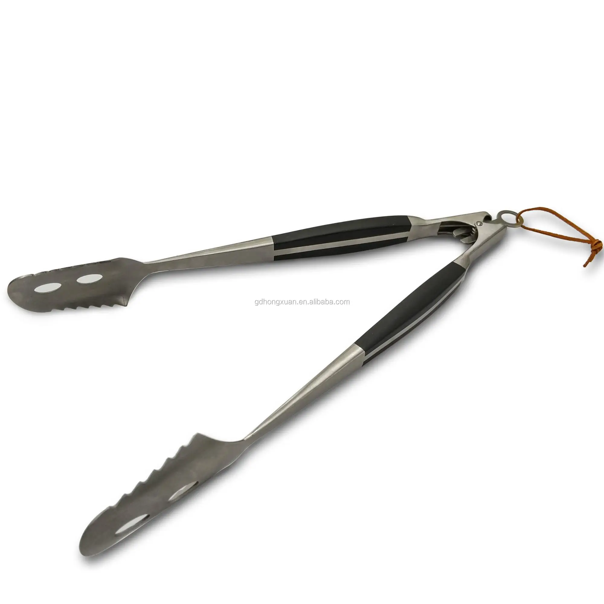 Heavy Duty Stainless Steel Grill Food Tong Heat Resistant Tpr Tips Handle Kitchen Tong With