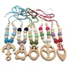 INS baby toys wooden molars toys children's Silicone molars flower shapes chewing molars gutta percha