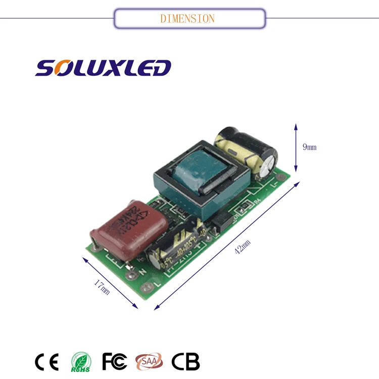 constant current High frequency capacitor 9-24W 220mA LED Driver for Tube and Bulb Light
