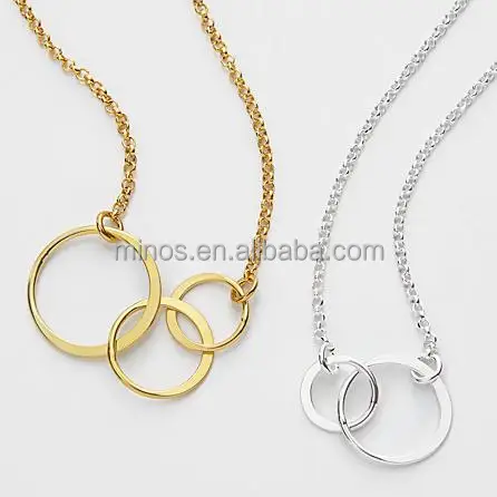 

Generations Family Necklace Gold Plated Circle Girls Pendant Necklace