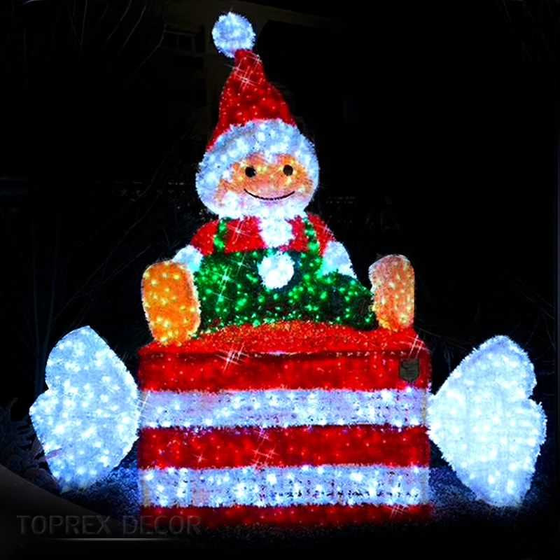 Luz navidad commercial grade outdoor 3d merry christmas led motif light displays