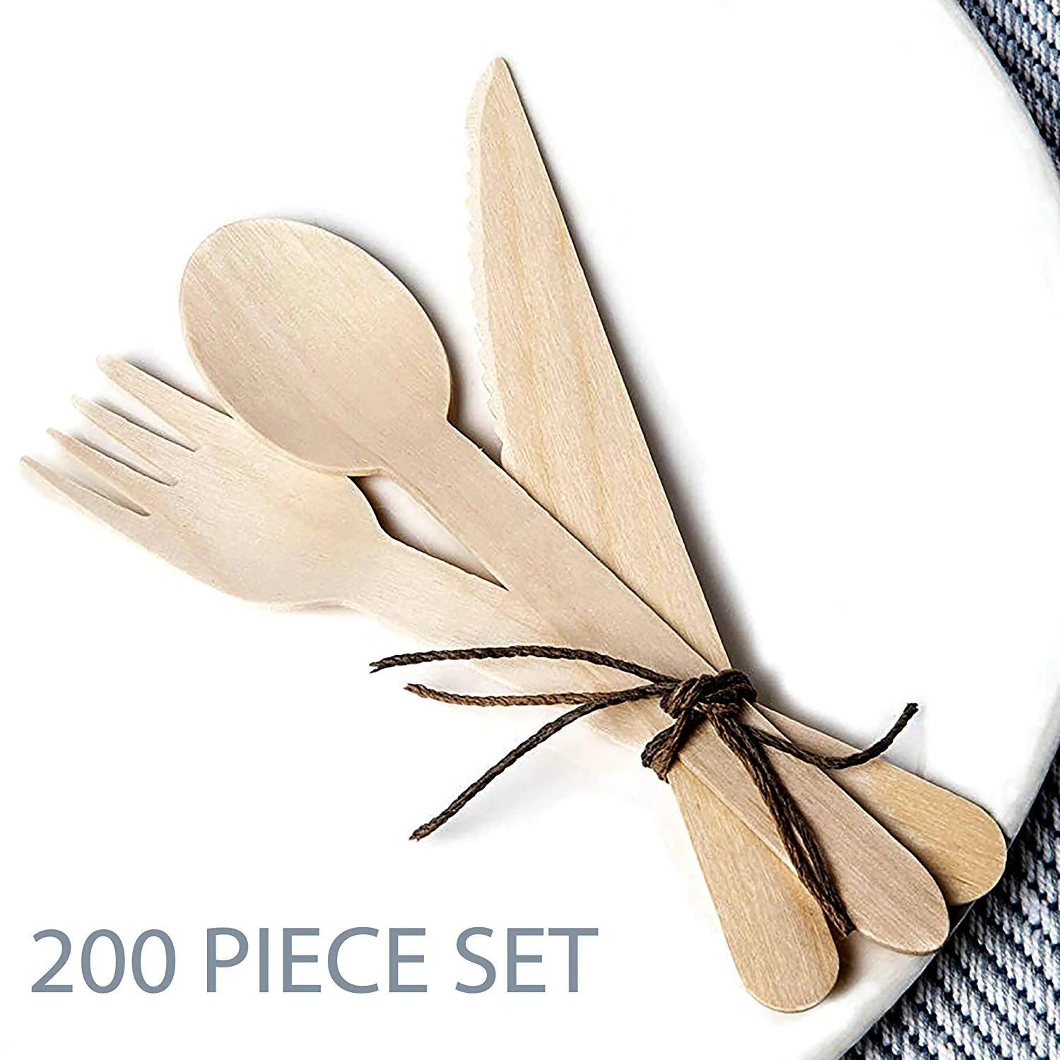 Bulk Birch Wood Spoon/forks/knives Compostable Disposable Birch Wood