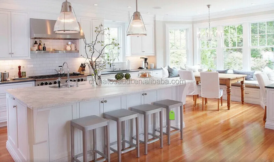 Latest Luxury Country Style Mahogany Solid Wood Kitchen Cabinets