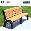 New design quick easy installation park outdoor wood plastic composite sit up bench