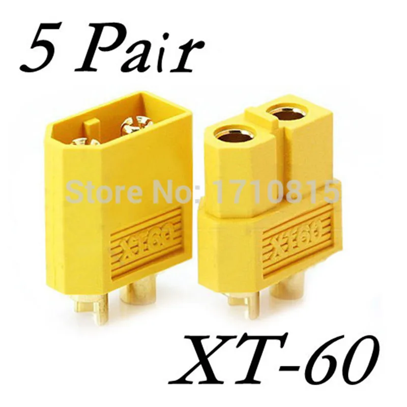 Wholesale 5 Pair Of XT60 XT 60 Male Female Bullet Connectors Plugs For RC Lipo Battery
