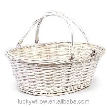 white wicker baskets