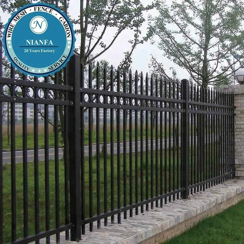 

wrought garden iron fence, Green