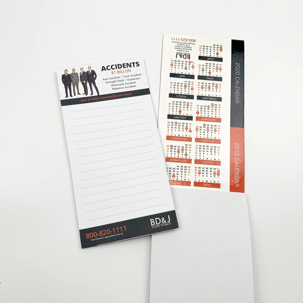 

Custom print Monthly Calendar Fridge Magnet with notepad