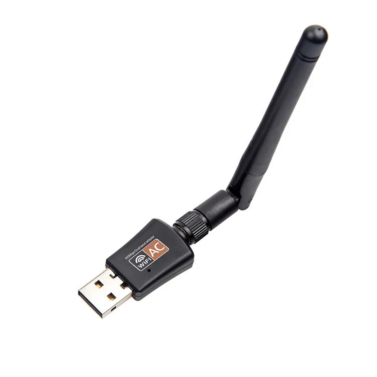 

Realtek RTL8811AU Dual band 600Mbps USB Wifi adapter with the omni antenna, Black
