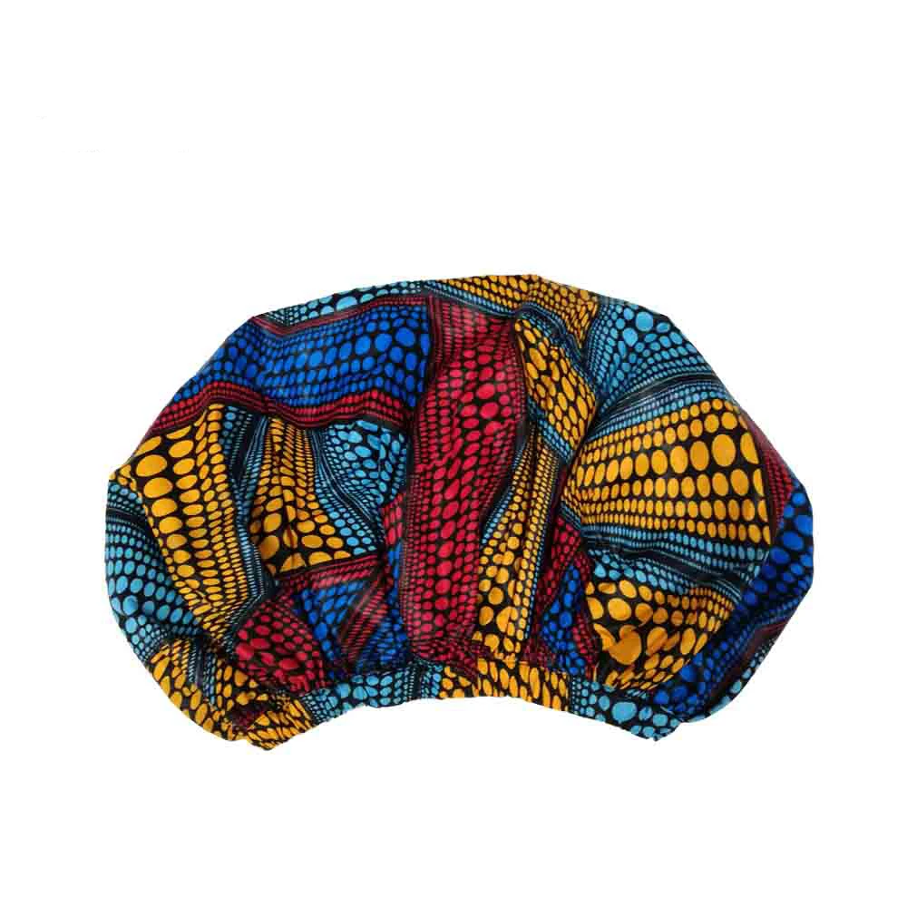 

2019 shenbolen new design ankara bonnet custom african wax print fabric women shower cap, Customized