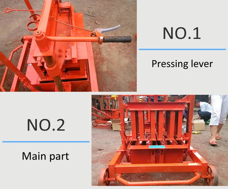 interlocking manual concrete cement brick block making machine