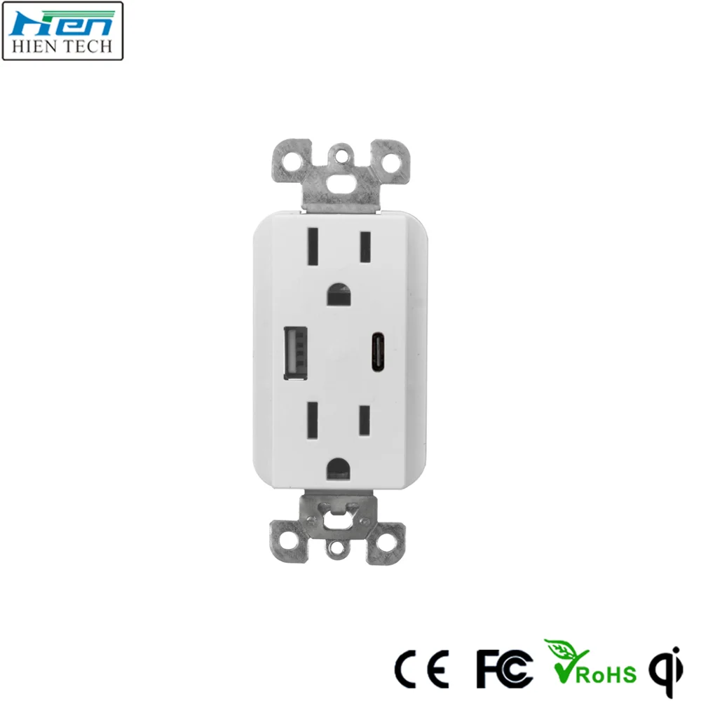 usa socket with 2 usb