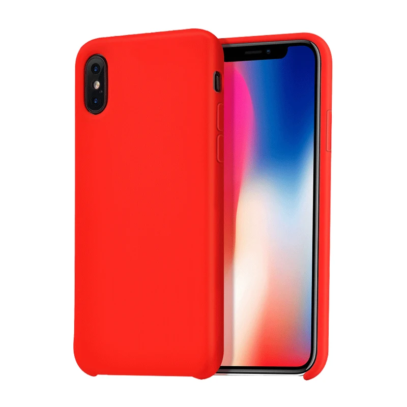 

Fashion Luxury Microfiber Soft Touch Shockproof Phone Accessories Liquid Silicone for iPhone XS Max Case