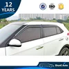 PC Injection Stainless Steel Trim Window Visor For Creta ix25 2016-2018 Vent Deflectors Rain shield Visors Auto accessories