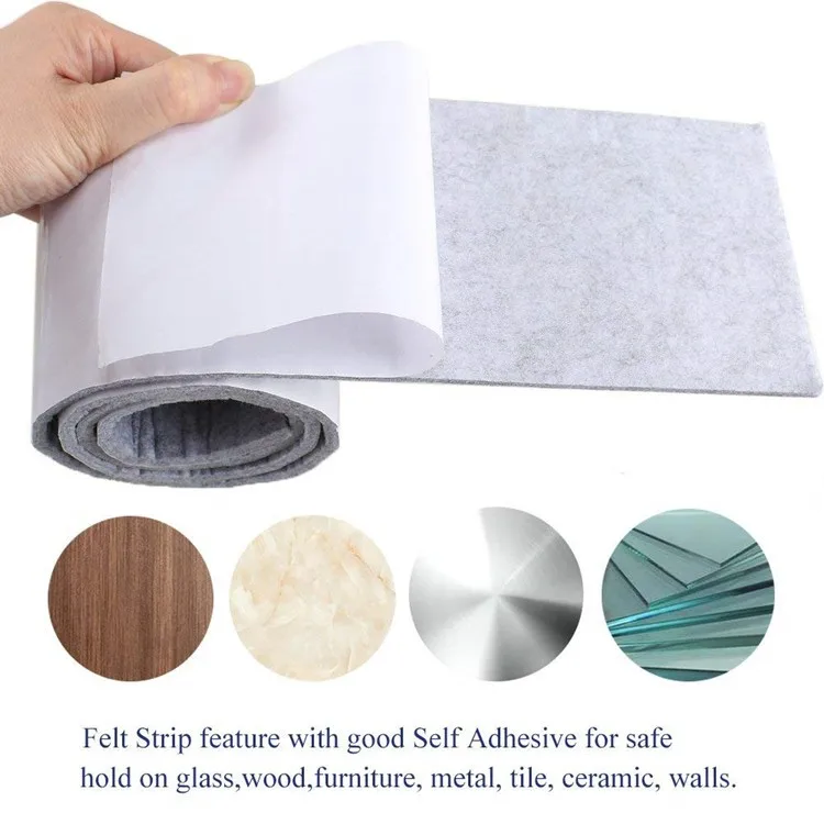 Furniture Chair Pads Self Adhesive Sticky Felt Strips Roll Buy Felt