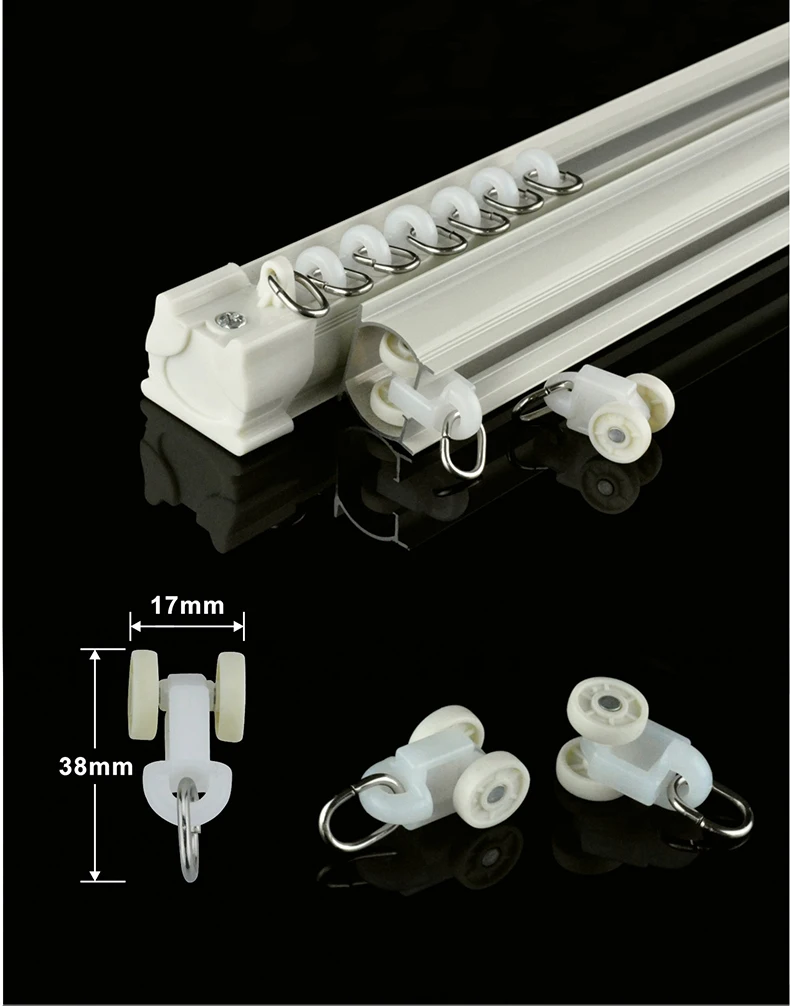 Cheap Window Curtain Track Gliders Plastic Included In Package Box Cord