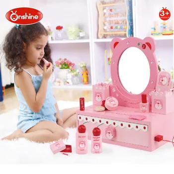 2016 New Design Cherry Bear Beauty Make Up Toy Mirror Children S