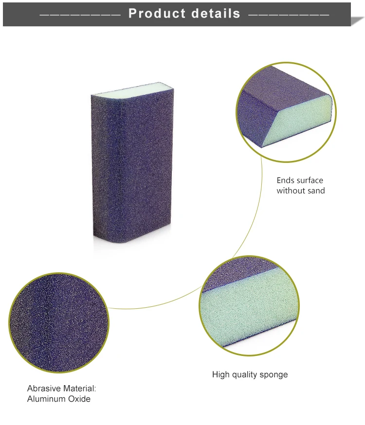 100 120 160 180 200 Grit Diamond Abrasive Sponge Foot Sanding Block