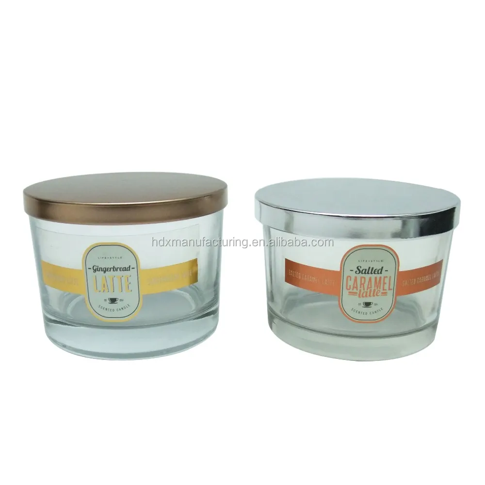 2 Wick Glass Empty Candle Jars With Lids 5oz Airtight Glass Candle Jars And Lids Haodexin Buy