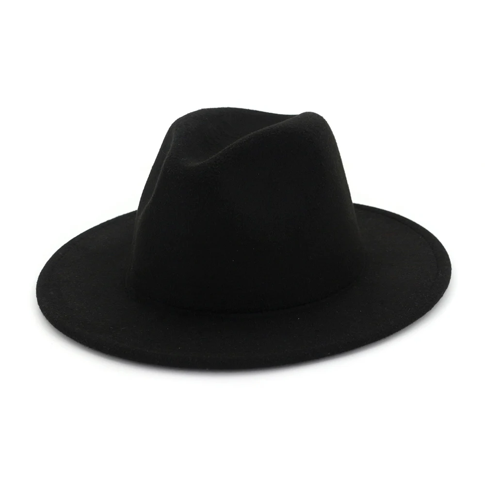 High Quality Man Made Wool Solid Color Panama Style Jazz Hat Felt