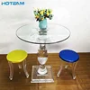 Modern Glass Top Coffee Table Set And 2 Chairs Stools