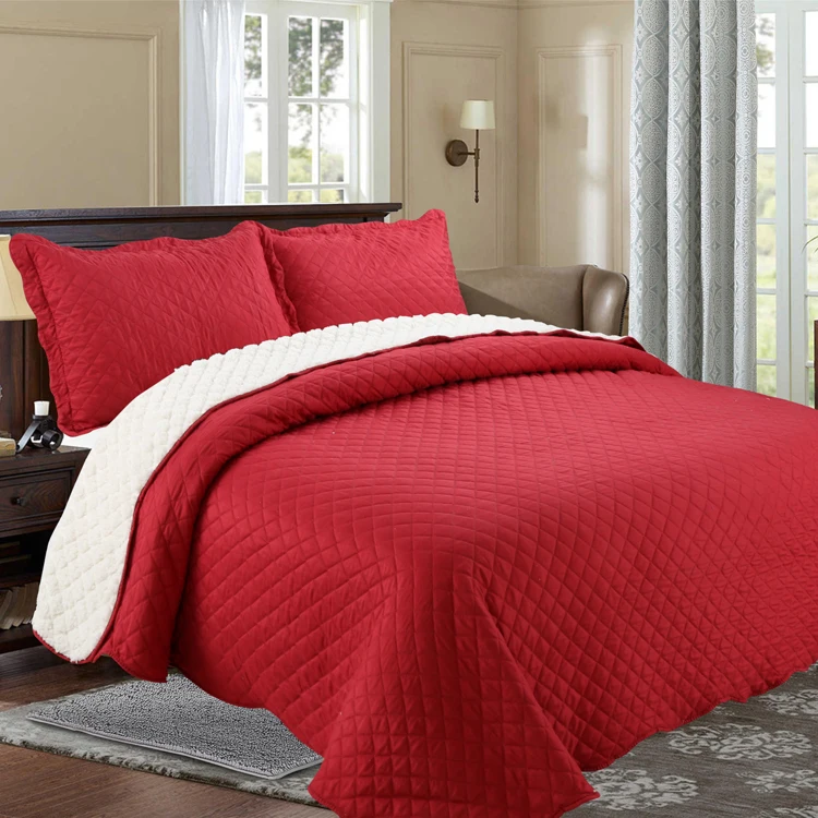 Microfiber Sherpa Polyester Duvet Reversible Quilt Buy Microfiber