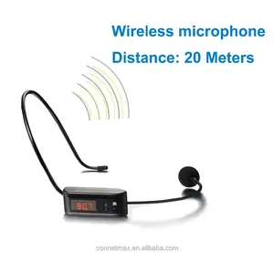 Portable FM Radio Wireless Headset Microphone