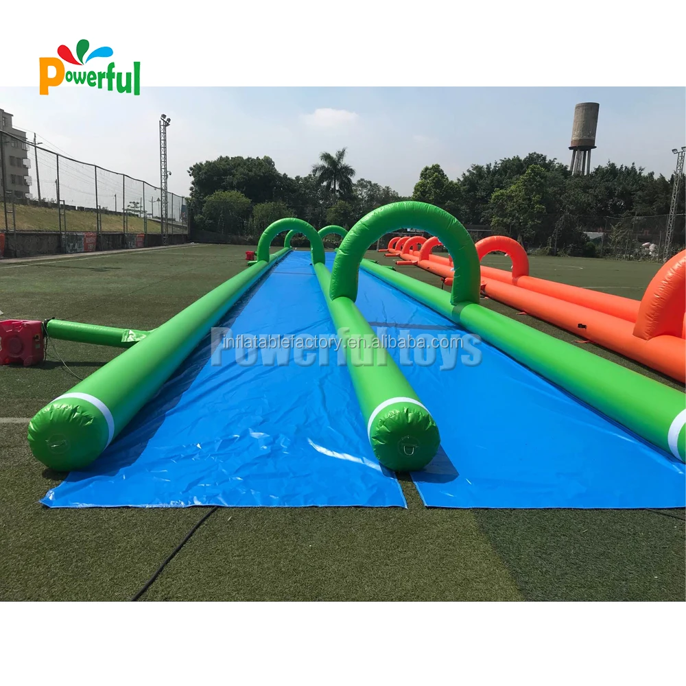 Customized size summer water park slip n slide inflatable slide the city