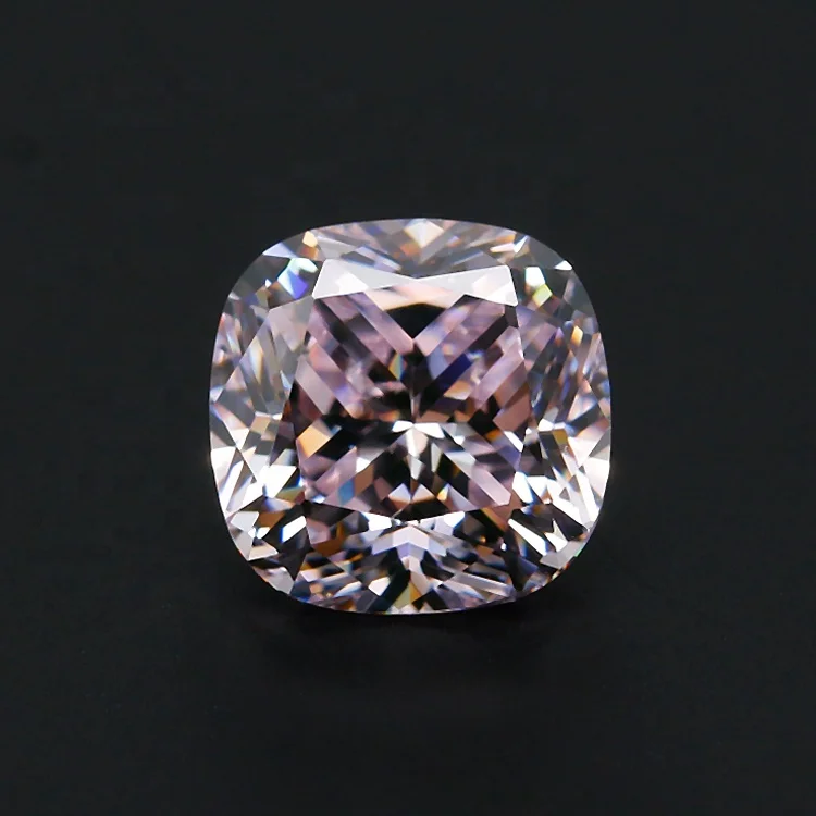 

High Quality Synthetic Diamond Pink Cushion Cut Cubic Zirconia Stones