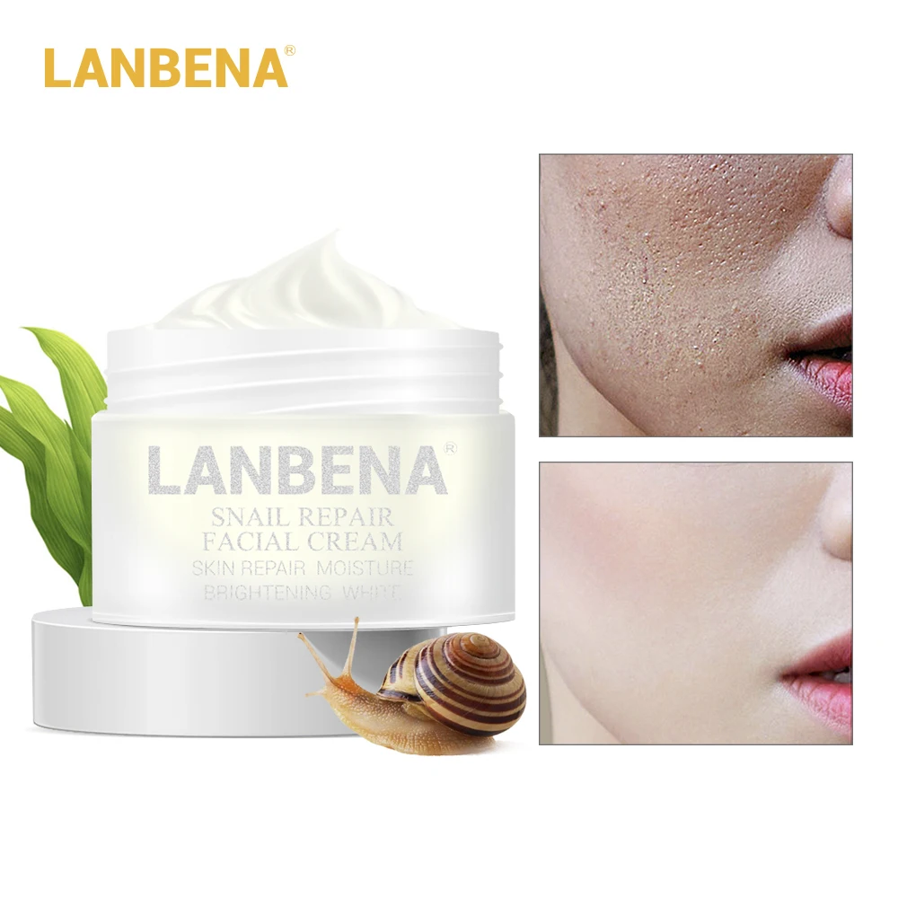 

LANBENA Anti Wrinkle Facial Cream Anti Aging Skin Whitening Firming Acne Treatment Hyaluronic Acid Snail White Cream