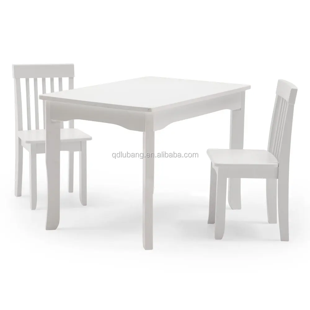 white wooden table and chairs for toddlers