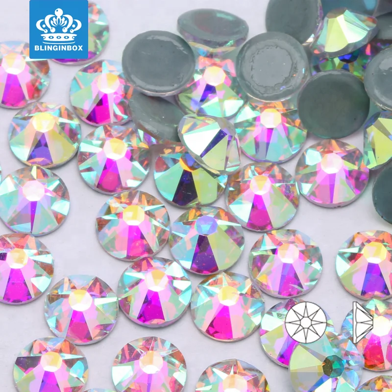 

Free Shipping factory supply crystal AB color 16 cut facets flat back hot fix rhinestones 1440pcs/bag SS20(4.6mm to 4.8mm)