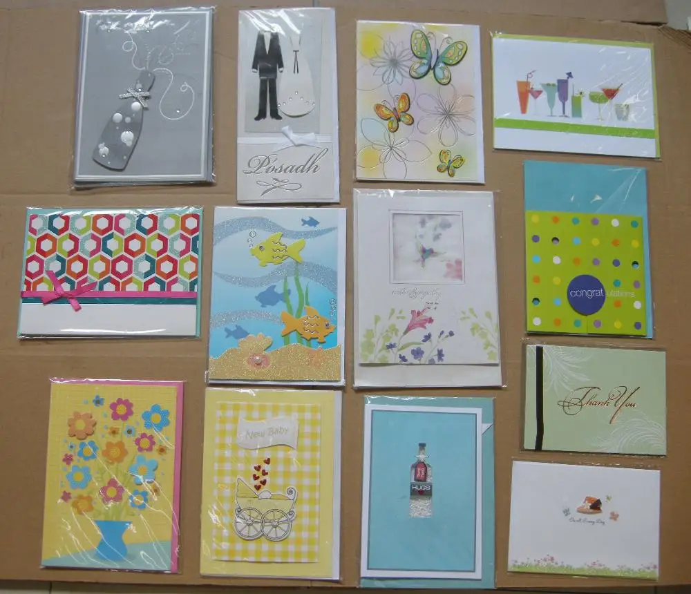 Wholesale Assorted Greeting Cards Box,Gift Shop Greeting Cards All