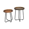 Living Room Furniture Fancy Small Wooden Tray End Tables with Coffee Table Set