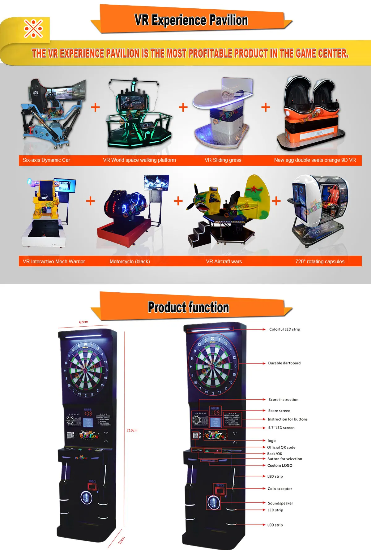 Coin Pusher Type High Quality Arcade games Electronic Darts Game Machines For Sale