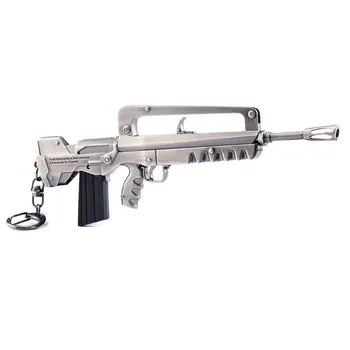 game fortnite keychain gun modle battle rifle royale pickaxe key chain ring metal men car women - armas do fortnite sniper