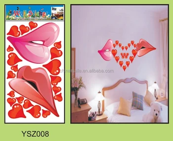 Romance Lovely Heart Room Decor 3d Wall Sticker Removable Heart Shape Large Decorative Wall Sticker Buy 3d Wall Stickers Home Decor Kids Room