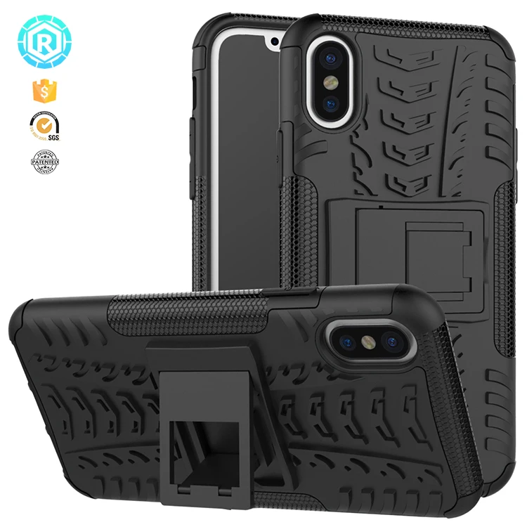 

shockproof phone case for iphone x case kickstand phone cover for iphone x dual layer case