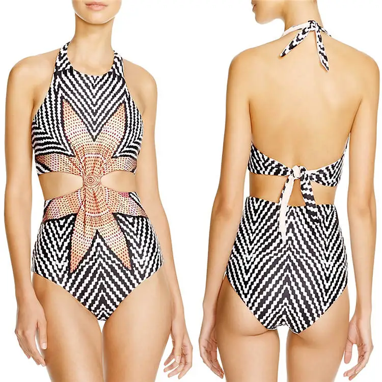 

New Printed Starfish One-Piece Swimsuit European Beauty Women One-Piece Bikini