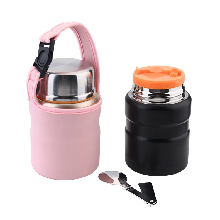 Children Lunch Box Bento Box Stainless Steel Silicone Vacuum Insulated