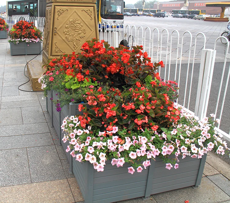 

landscape products vegetable garden pots modular planter box raised garden bed, Reddish-brown