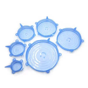 BPA Free 6 Pack flexible  Silicone Stretch Lids Food Saver Covers bowl cover