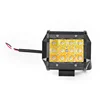Auto Factory best sell Triple-Row 18W led light bar Amber and White led Strobe Flash function for offoad truck led work lamp
