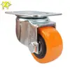 Medium Duty Double Ball Bearing 2.5inch 64mm Orange PVC Casters Wheels
