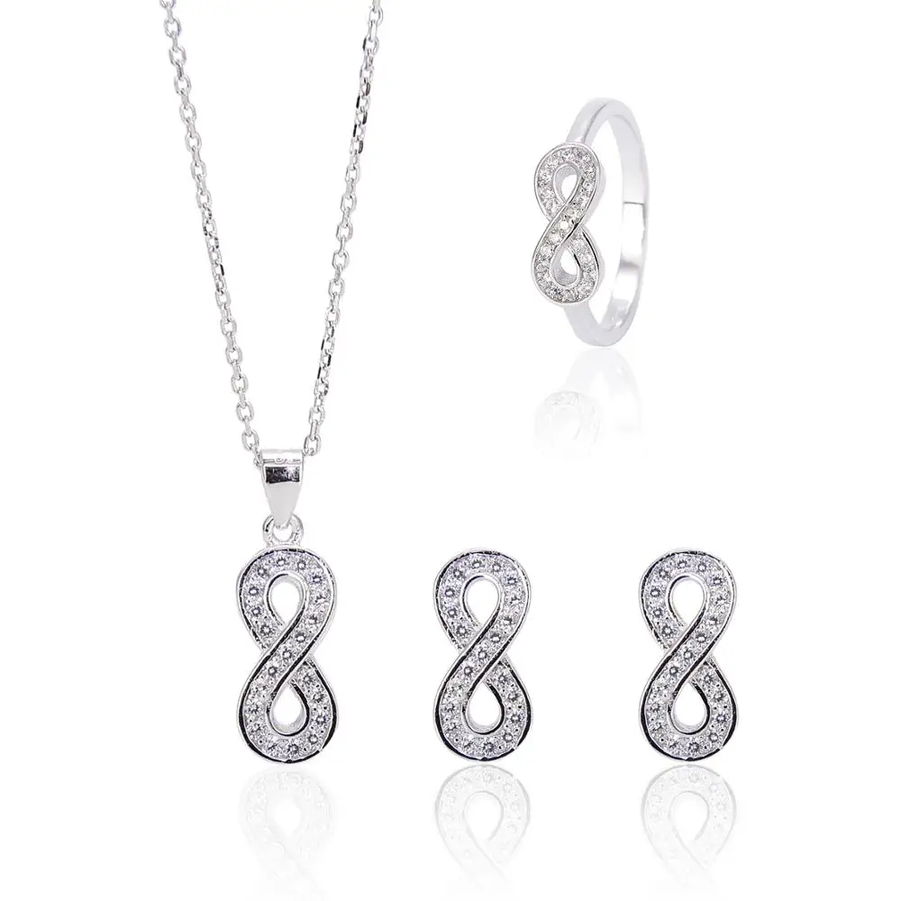 

zirconia sterling silver 925 silver jewelry sets / zircon jewelry set