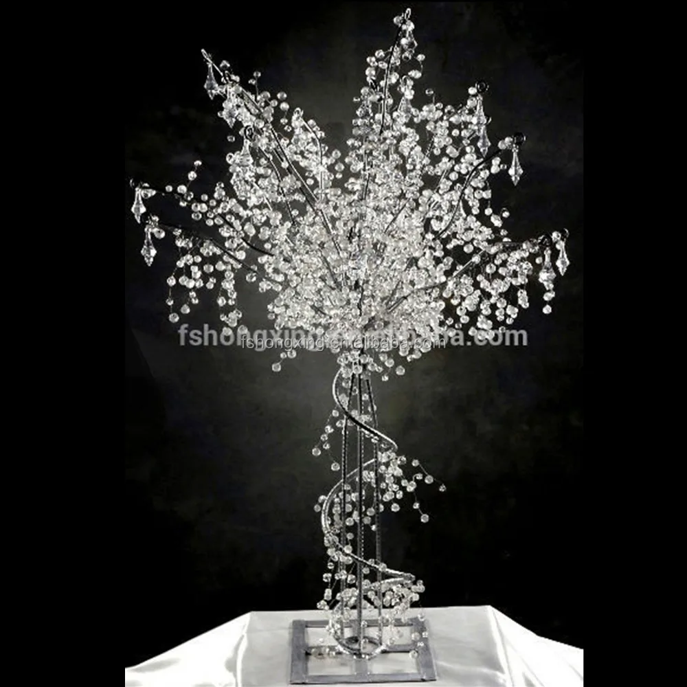 Wholesale Crystal Tree Centerpieces With Led Light For Aisle Stand