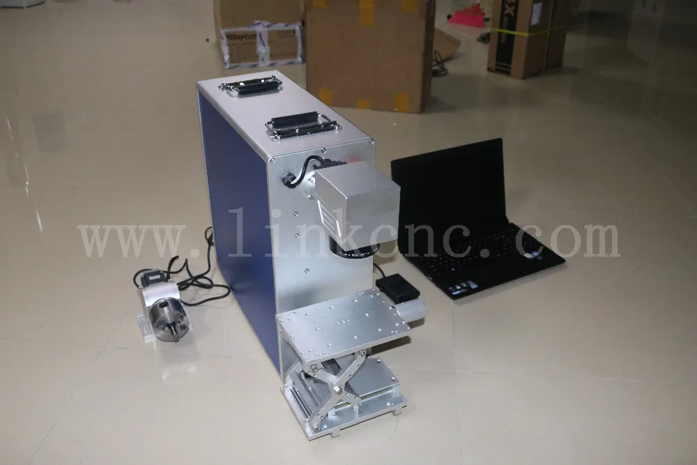 With rotary axis LXJF-20W link fiber marking for metal / fiber metal laser marking mahcine / fiber laser marker